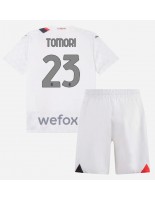 AC Milan Fikayo Tomori #23 Vieraspaita Lasten 2023-24 Lyhythihainen (+ shortsit)